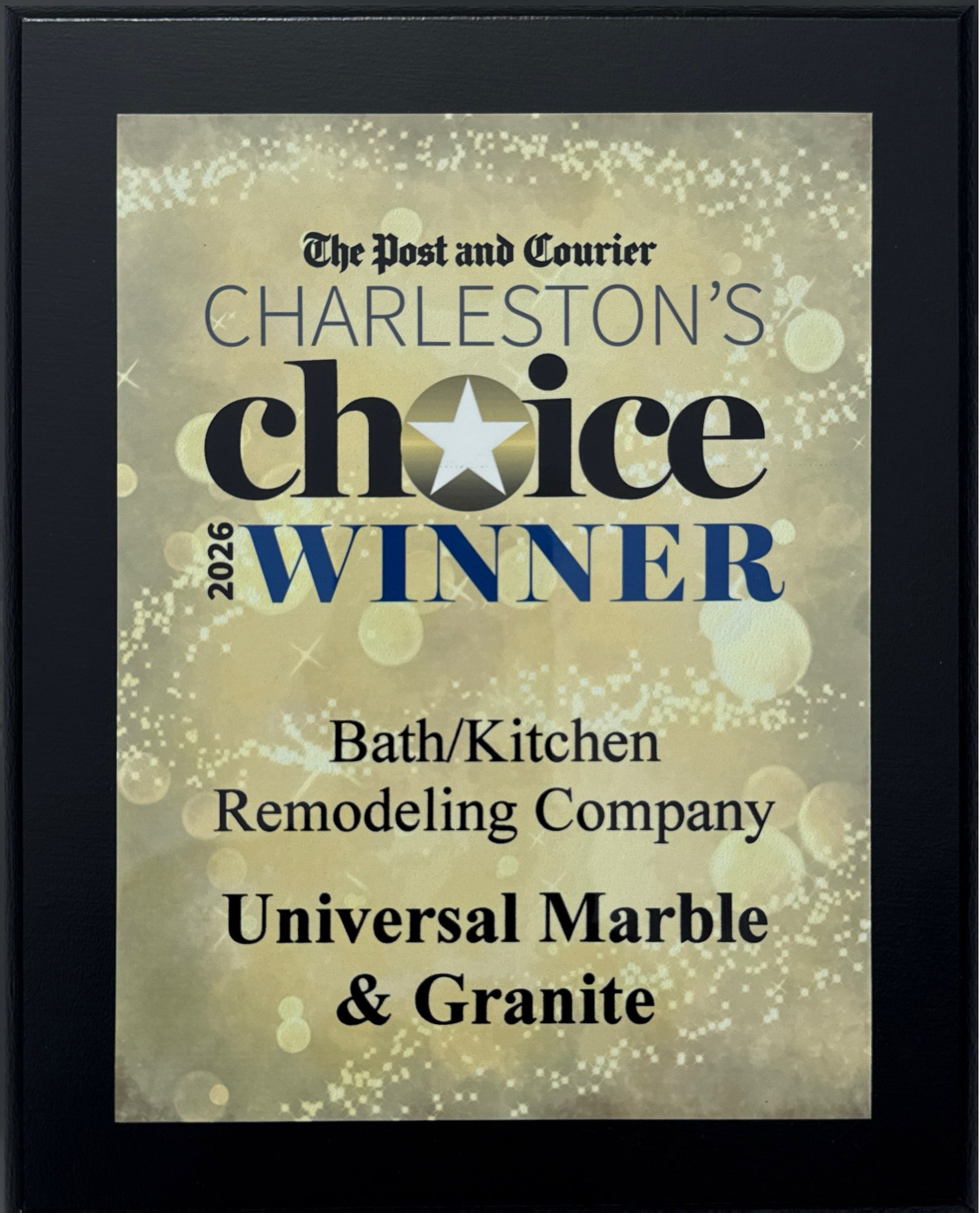 2026 Charleston's Choice Award certificate