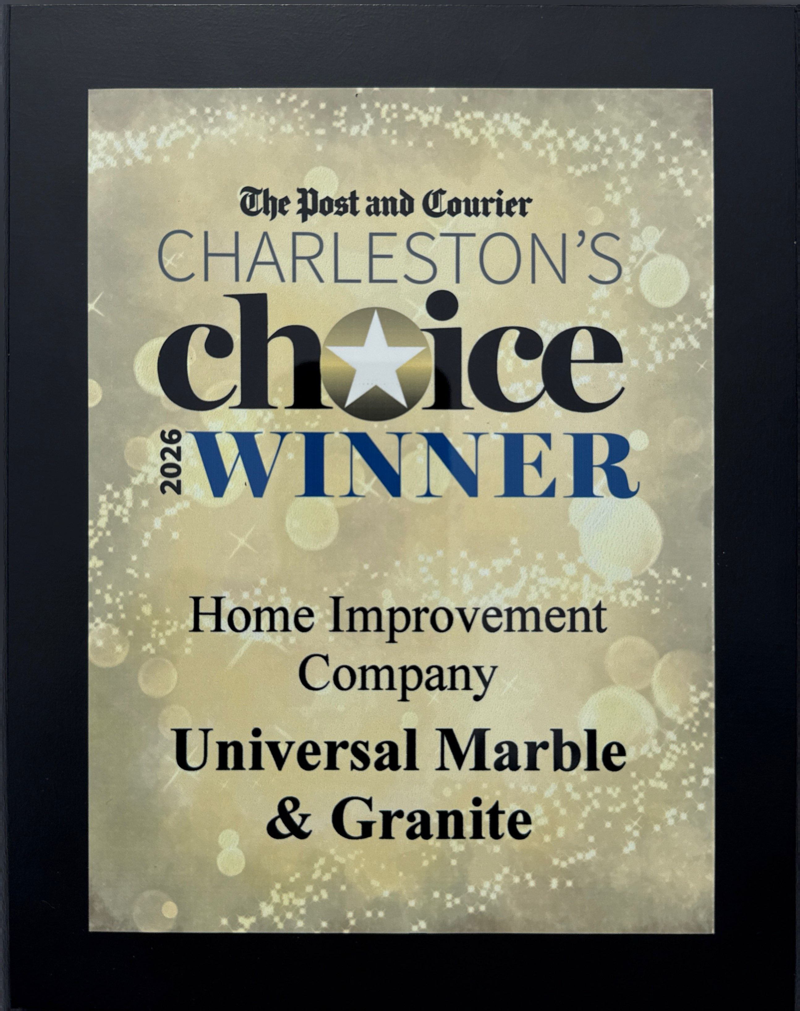 2026 Charleston's Choice Award certificate
